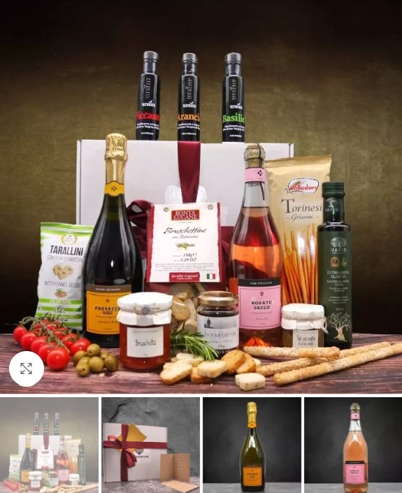 Delikatessen Präsentbox mit Prosecco