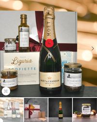 Edle Feinschmeckerbox – Präsentbox mit Champagner und Trüffelspezialit