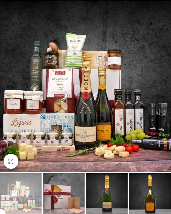 Geschenkbox-Deluxe – Edler Präsentkorb mit Champagner, Prosecco und be