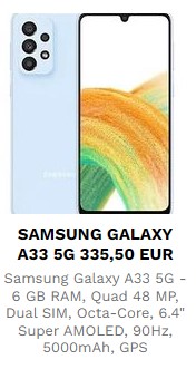 SAMSUNG GALAXY A33 5G 